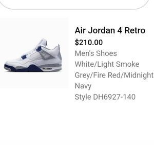 Jordan 4 Retro Midnight Navy - size 11 - DH6927-140